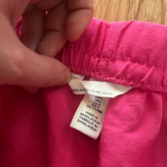 H&M linen blend pull on pants - Picture 4 of 4
